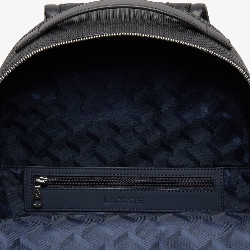 Mochilas Pretas Masculino Lacoste Chantaco Soft Leather Zip NN7-95849J4