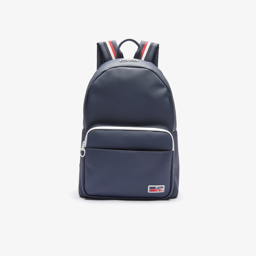 Mochilas Azul Marinho Azuis Branco Vermelhas Masculino Lacoste Classic Tricolour Straps UI1-04400E8