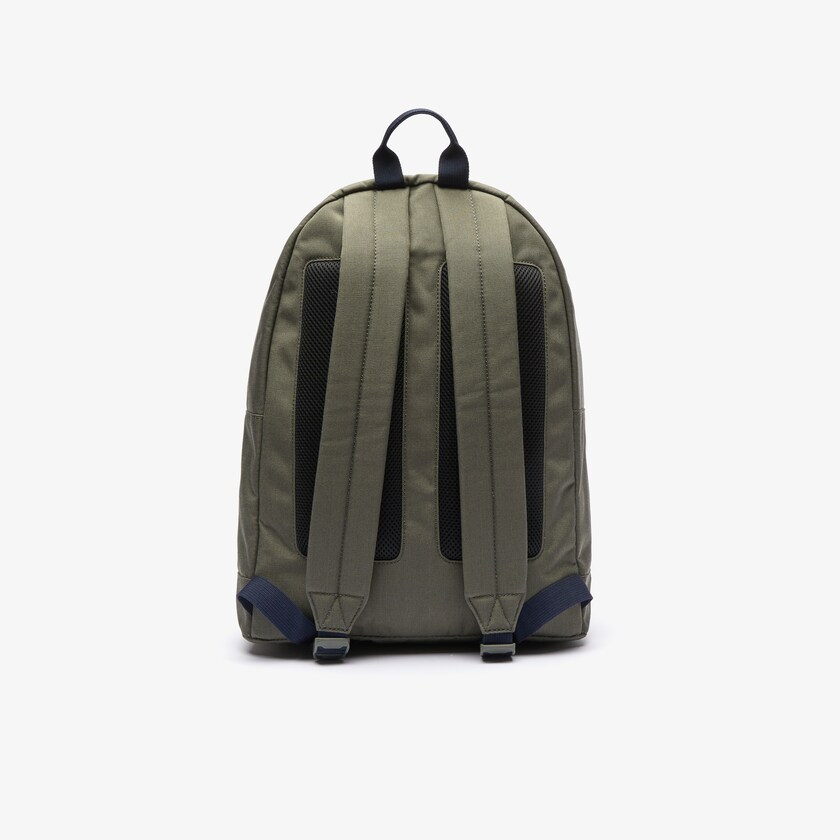 Mochilas Verde Oliva Amarelas Masculino Lacoste Colorblock Canvas OO4-13211U6