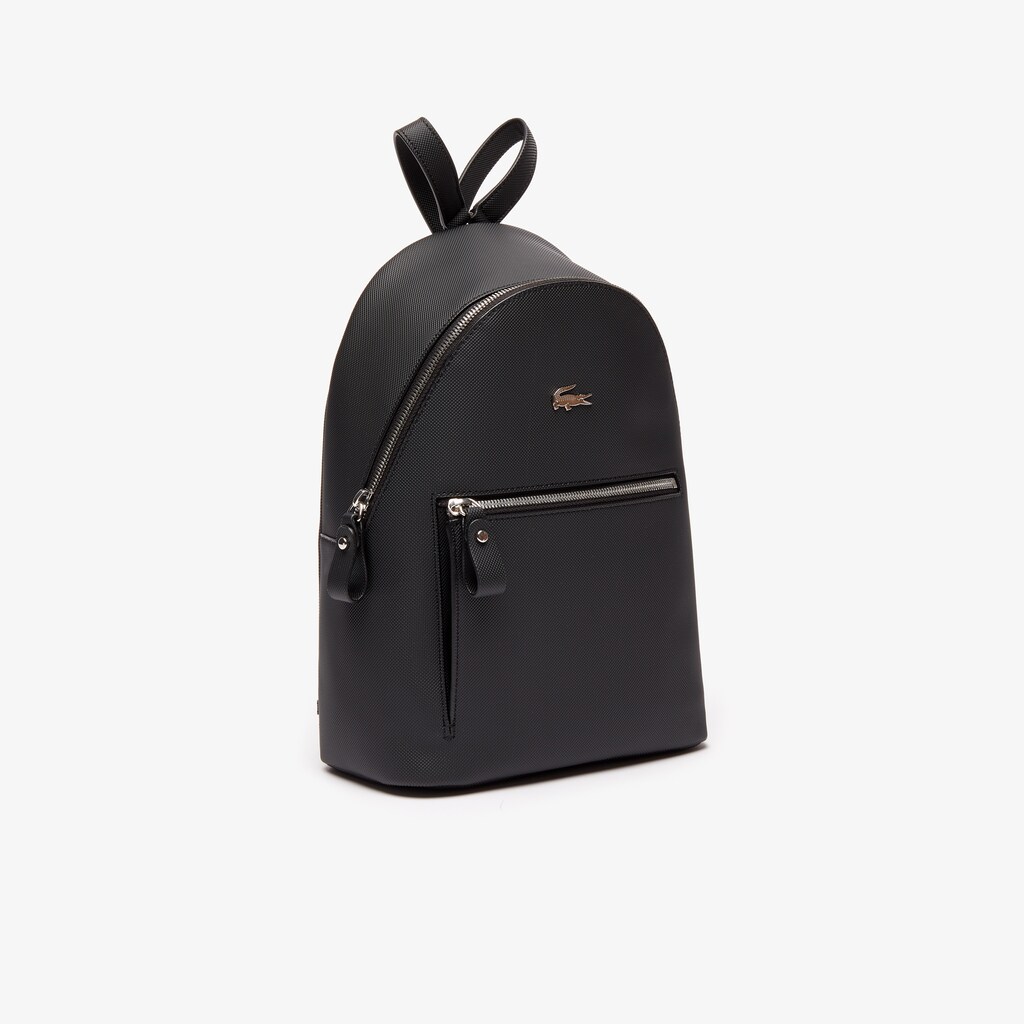 Mochilas Pretas Feminino Lacoste Daily Classic Coated Piqué Canvas OK0-85828O3