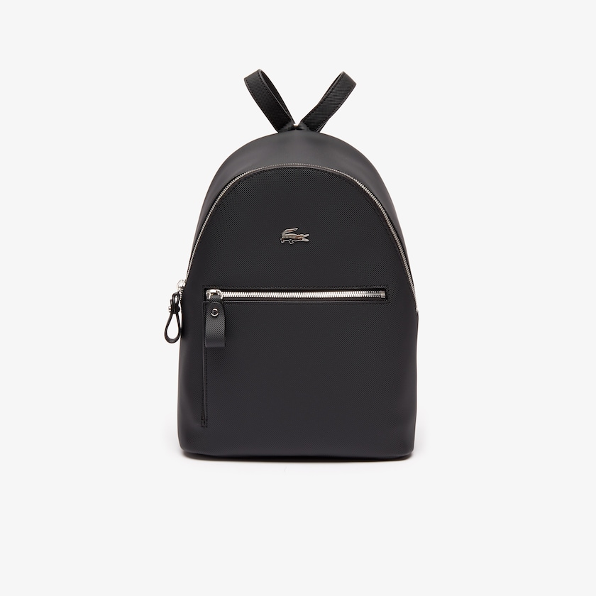 Mochilas Pretas Feminino Lacoste Daily Classic Coated Piqué Canvas OK0-85828O3