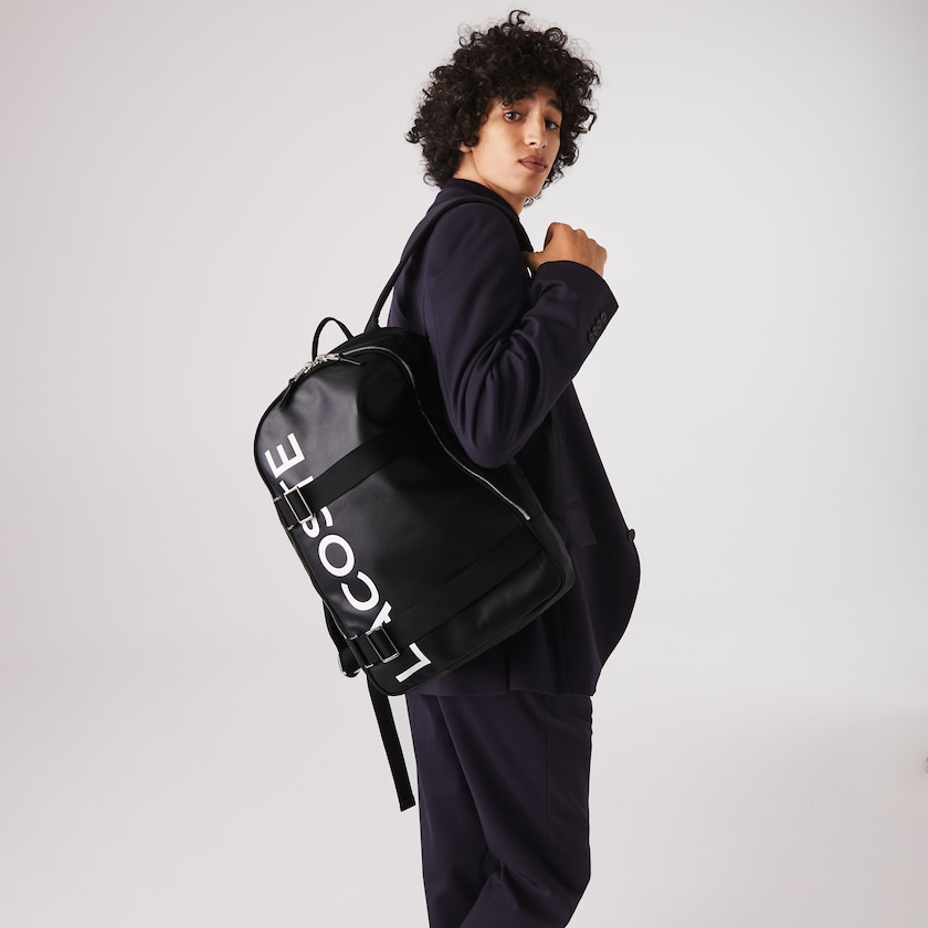 Mochilas Pretas Branco Masculino Lacoste L.12.12 Branded And Strap EQ7-98249R9