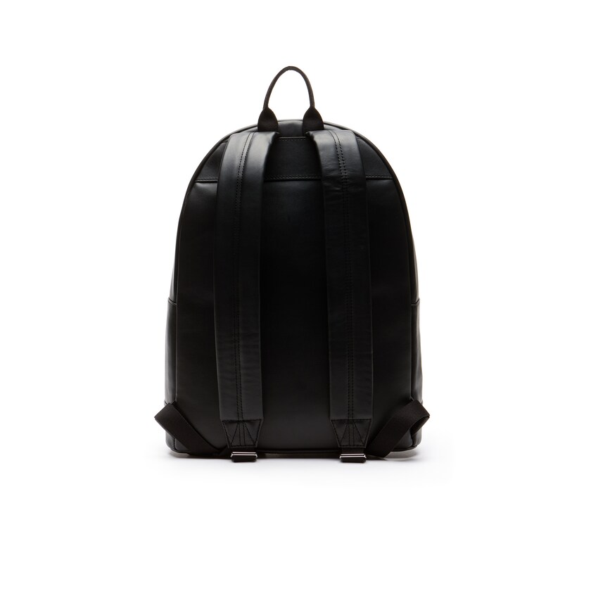 Mochilas Pretas Masculino Lacoste L.12.12 Casual Embossed Lettering Leather GZ4-53205L4