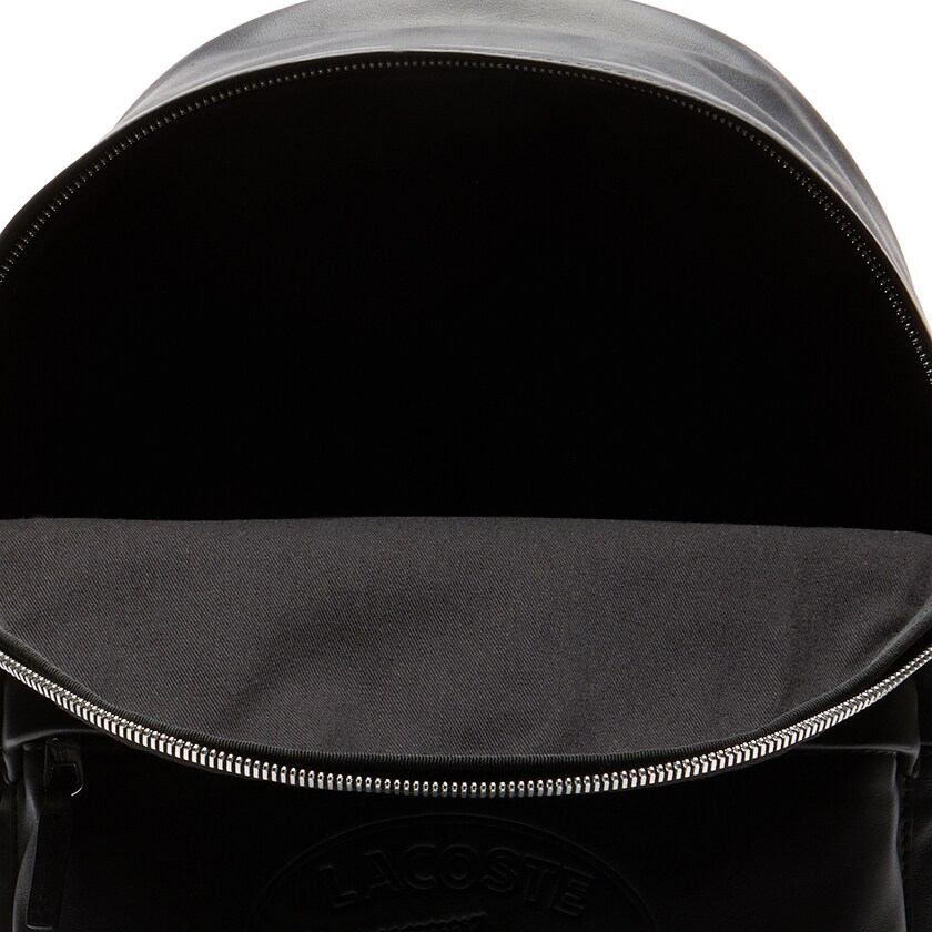 Mochilas Pretas Masculino Lacoste L.12.12 Casual Embossed Lettering Leather GZ4-53205L4