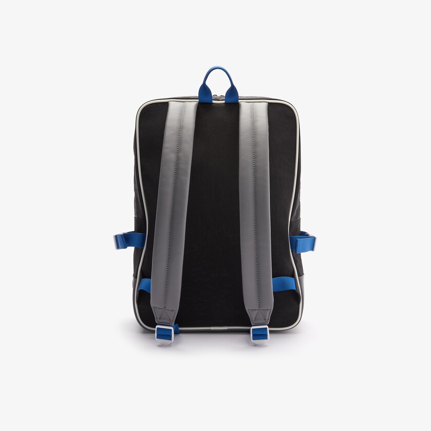Mochilas Cinzentas Azuis Masculino Lacoste LCST Colorblocked Coated Canvas Square SU1-85778F2