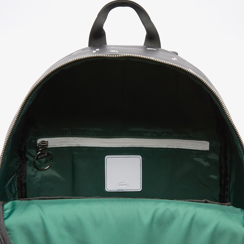 Mochilas Pretas Masculino Lacoste LCST Printed Coated Canvas YT0-29452H6