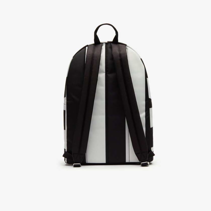 Mochilas Pretas Branco Masculino Lacoste LIVE Detachable Pouch Striped XQ3-43884U5