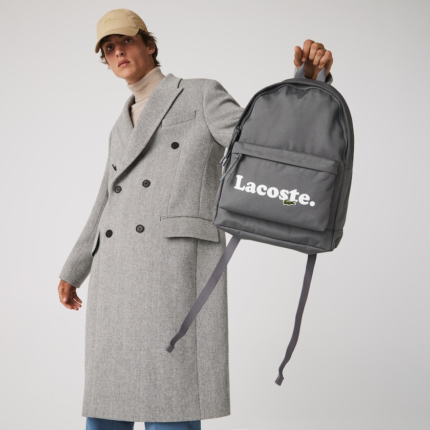 Mochilas Cinzentas Masculino Lacoste Neocroc Branded Canvas RM8-03090Q1