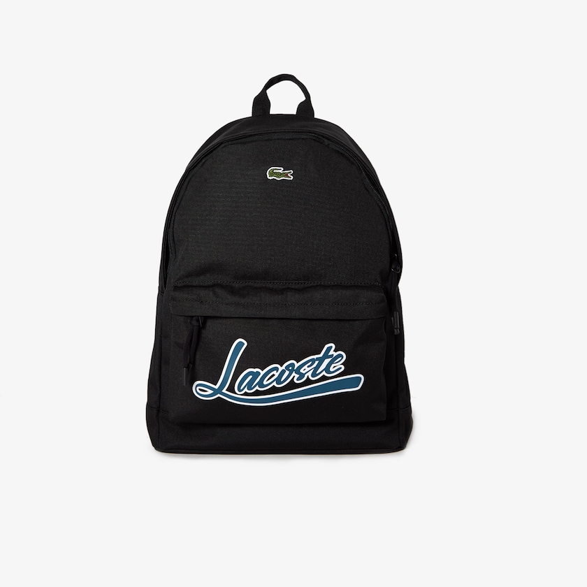 Mochilas Pretas Masculino Lacoste Neocroc Script KK0-65856G5