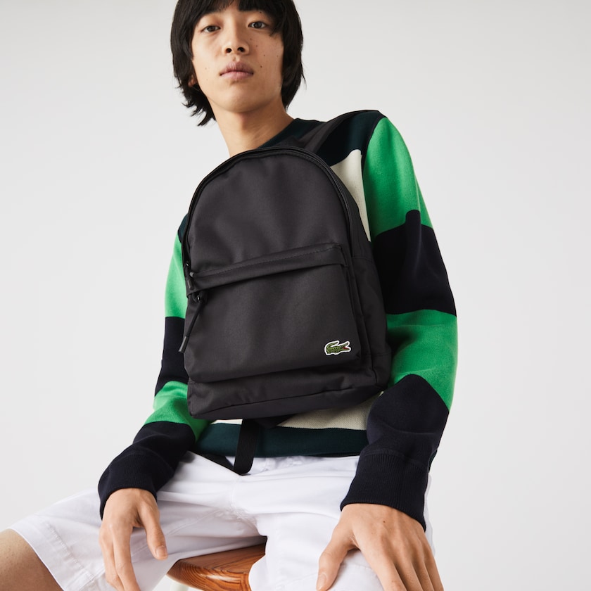Mochilas Pretas Masculino Lacoste Neocroc Small Canvas DC7-64066D3