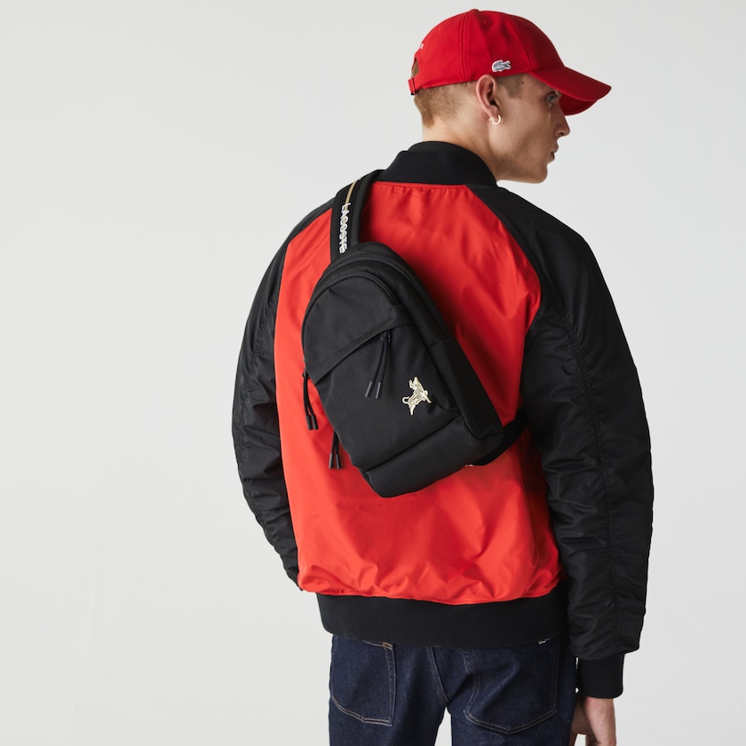 Mochilas Pretas Douradas Masculino Lacoste Pocket RA1-38253E3