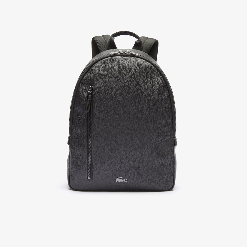 Mochilas Pretas Masculino Lacoste Soft Mate Matte Full-Grain Leather Flat OM0-46694E6