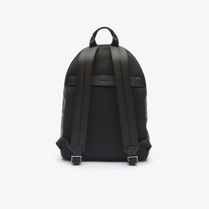 Mochilas Pretas Masculino Lacoste Soft Mate Matte Full-Grain Leather Flat OM0-46694E6