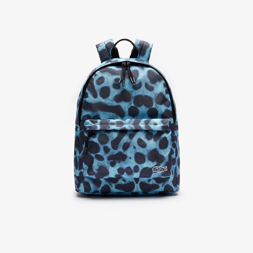 Mochilas Azuis Pretas Masculino Lacoste x National Geographic Animal Print TP7-96519U4