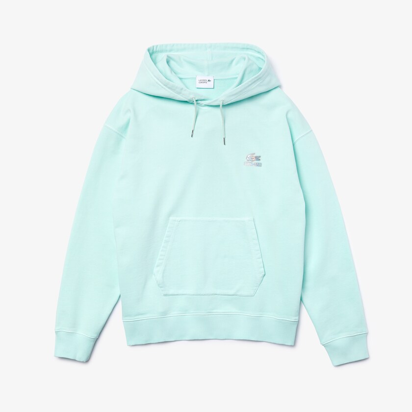 Moletons Turquesa Masculino Lacoste CONCEPTS Collaboration Hooded Fleece YR4-17021W1