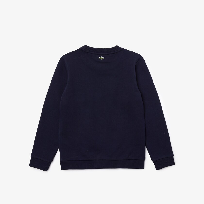 Moletons Azul Marinho Azuis Branco Criança Lacoste Chantaco Print Fleece HF5-58745S5