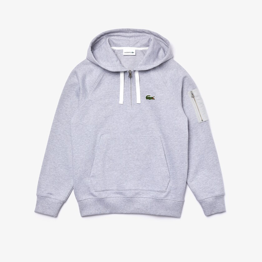 Moletons Cinzentas Masculino Lacoste Contrast Pocket Fleece PM3-69676A2