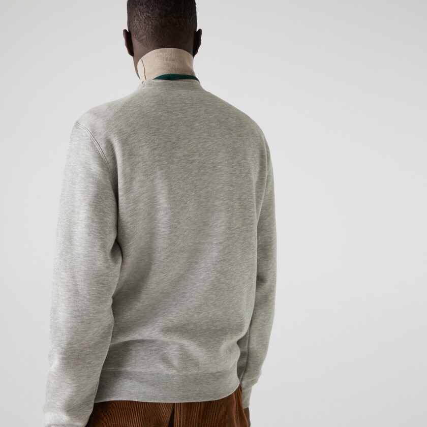 Moletons Cinzentas Masculino Lacoste Crew Neck Flecked Fleece RM6-88078E6