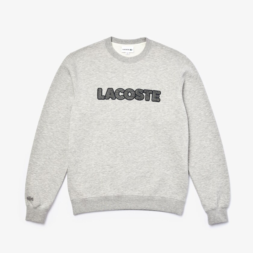 Moletons Cinzentas Masculino Lacoste Crew Neck Flecked Fleece RM6-88078E6