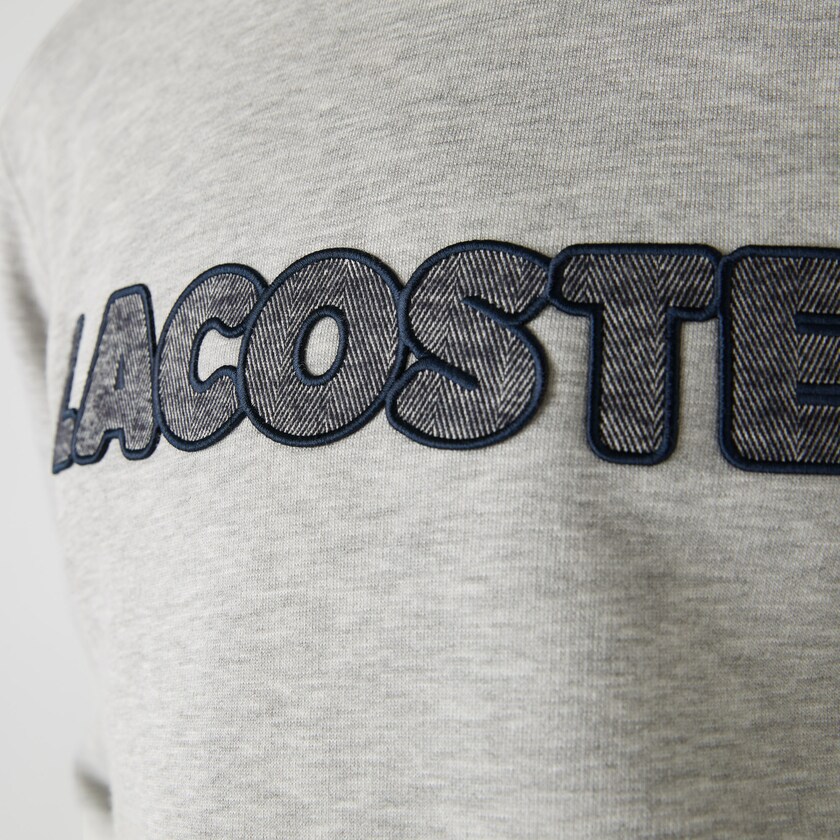 Moletons Cinzentas Masculino Lacoste Crew Neck Flecked Fleece RM6-88078E6
