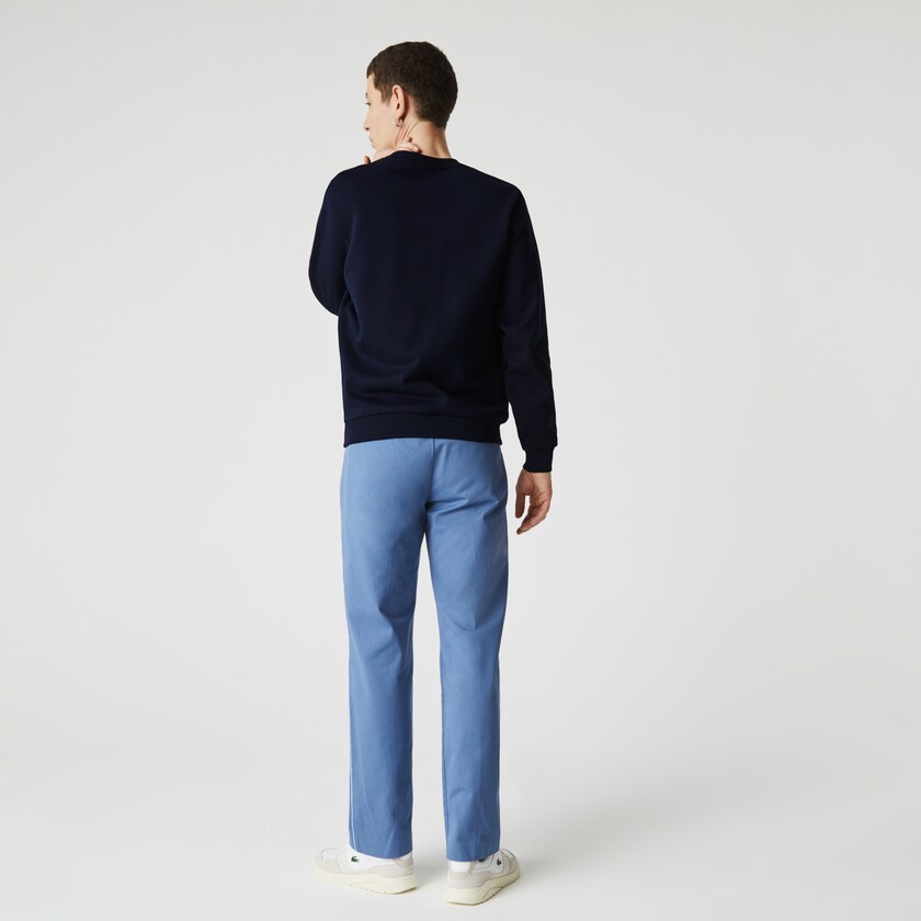 Moletons Azul Marinho Azuis Vermelhas Masculino Lacoste Crew Neck Landscape Print Fleece MJ6-32573A5