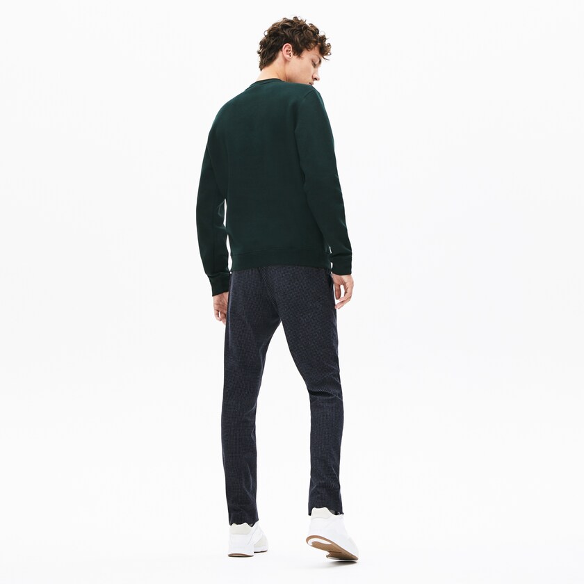 Moletons Verdes Masculino Lacoste Crewneck Croco Magic Logo Fleece RH1-08240Y5