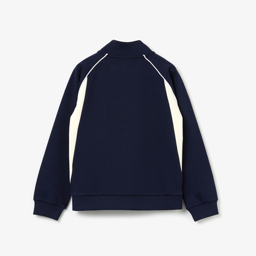 Moletons Azul Marinho Azuis Branco Criança Lacoste Full-Zip Contrast Side Panels Fleece HX8-98339H9