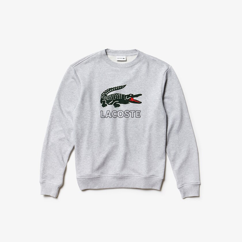 Moletons Cinzentas Masculino Lacoste Graphic Croc IZ5-83928O3