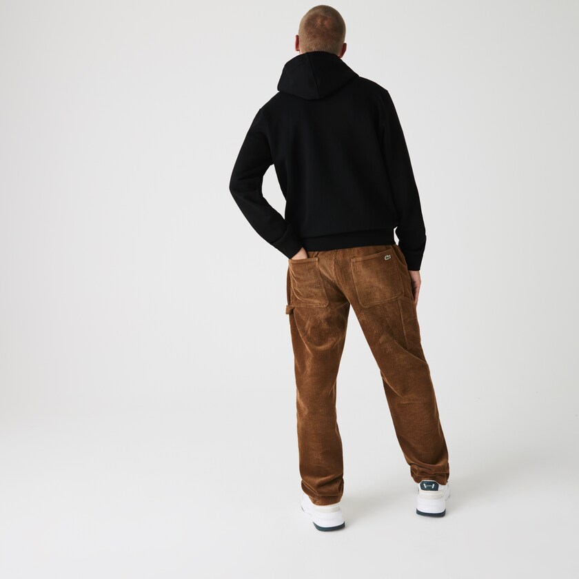 Moletons Pretas Masculino Lacoste Hooded Fleece YI9-30333F1