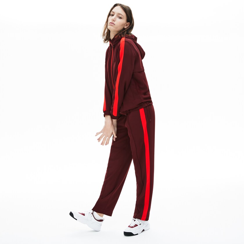 Moletons Vermelhas Escuro Vermelhas Feminino Lacoste Hooded Zip-Up GI3-37803C3