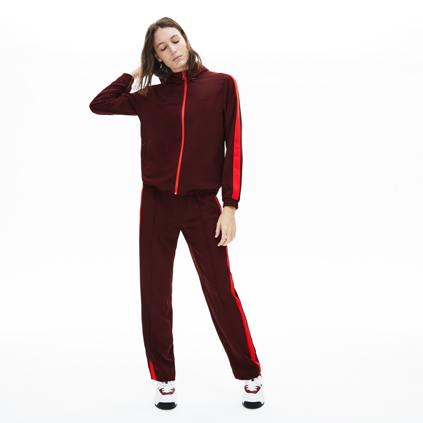 Moletons Vermelhas Escuro Vermelhas Feminino Lacoste Hooded Zip-Up GI3-37803C3