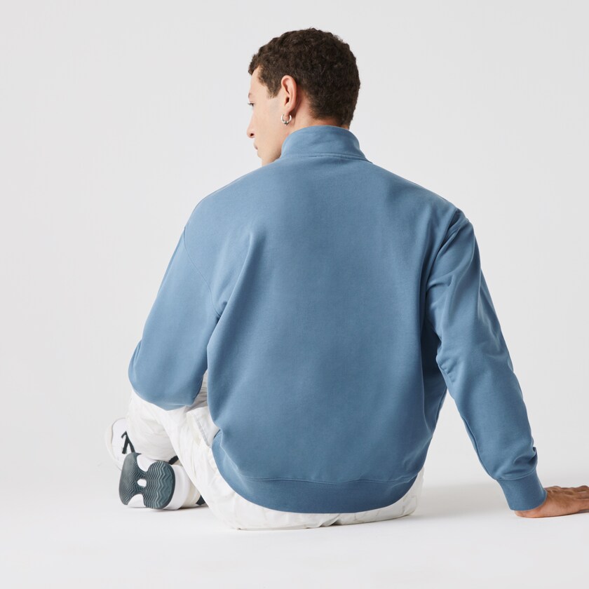 Moletons Azuis Masculino Lacoste LIVE Branded Cotton Fleece GT0-66236O9