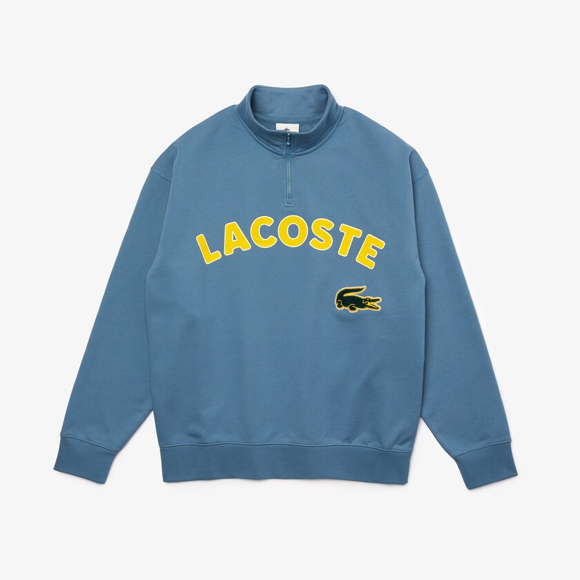 Moletons Azuis Masculino Lacoste LIVE Branded Cotton Fleece GT0-66236O9