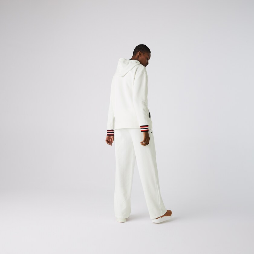 Moletons Branco Feminino Lacoste Made In France Hooded Organic Cotton Fleece YF8-83028H6