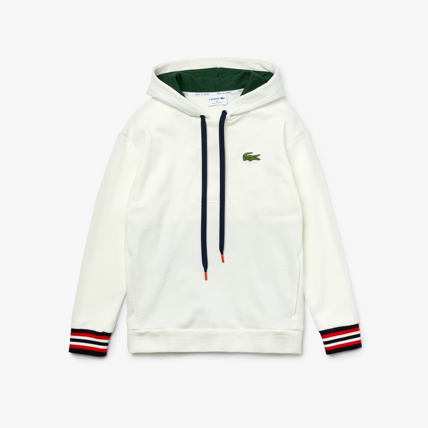 Moletons Branco Feminino Lacoste Made In France Hooded Organic Cotton Fleece YF8-83028H6