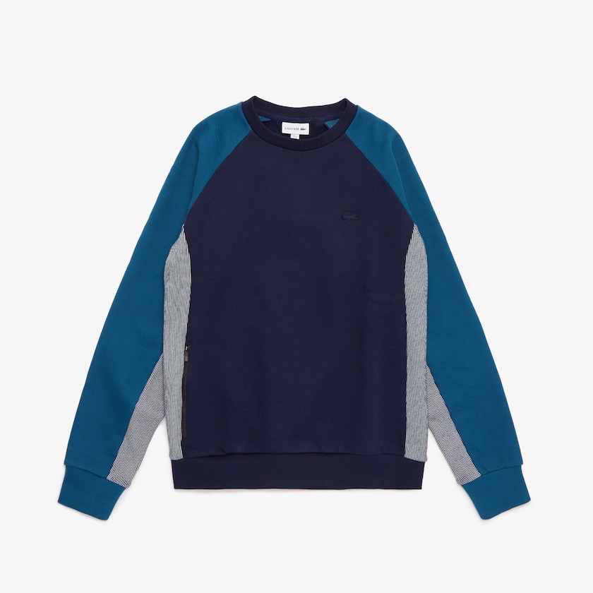 Moletons Azul Marinho Azuis Cinzentas Azul Marinho Azuis Masculino Lacoste Motion Colorblock Crew Neck CR9-25602W6
