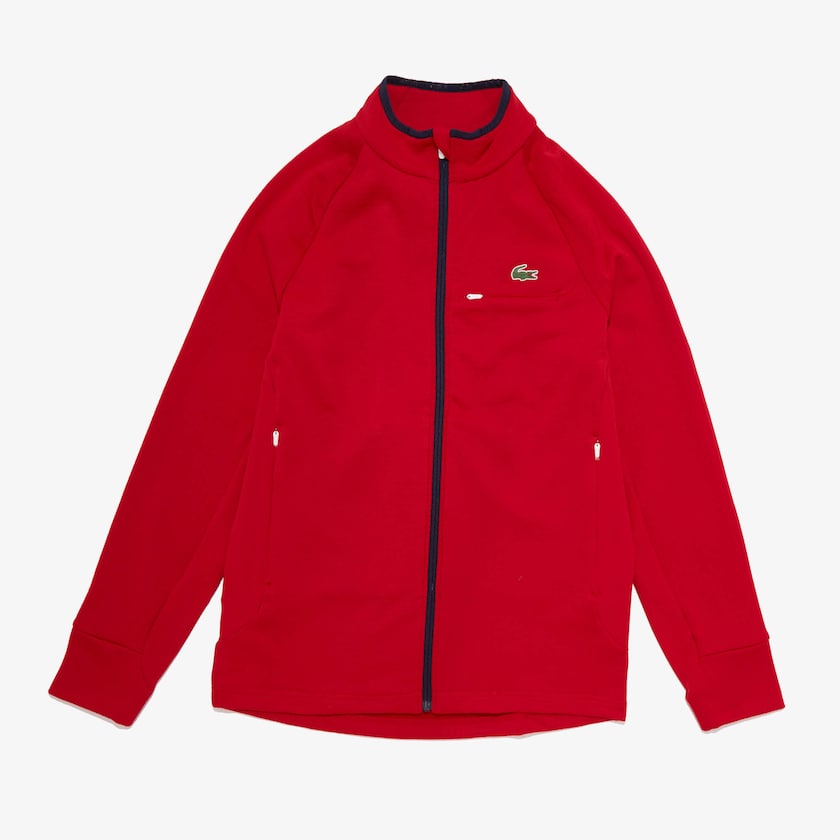Moletons Vermelhas Branco Azul Marinho Azuis Masculino Lacoste SPORT Breathable UV Protection Zip VZ0-95159T7