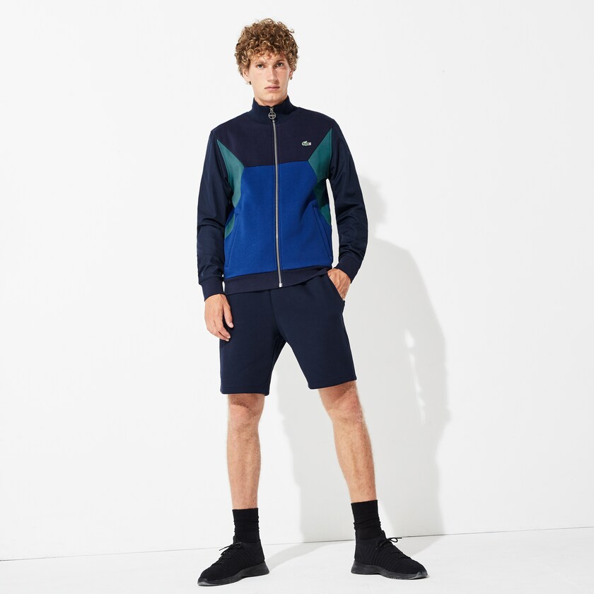 Moletons Azul Marinho Azuis Verdes Masculino Lacoste SPORT Color-Blocked Zip Up Tennis RM2-97209C1
