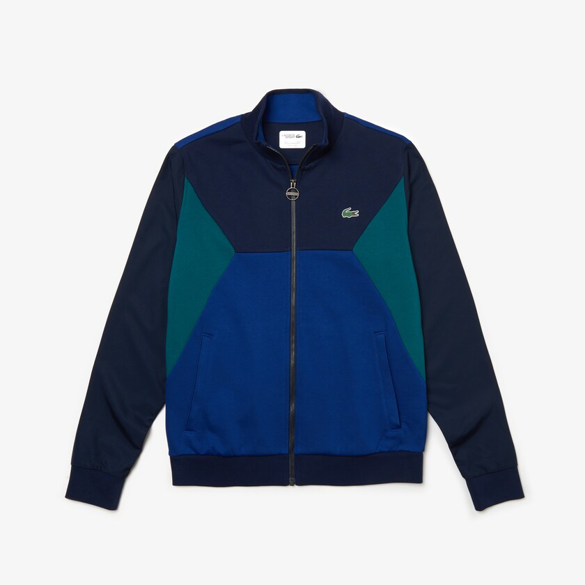 Moletons Azul Marinho Azuis Verdes Masculino Lacoste SPORT Color-Blocked Zip Up Tennis RM2-97209C1
