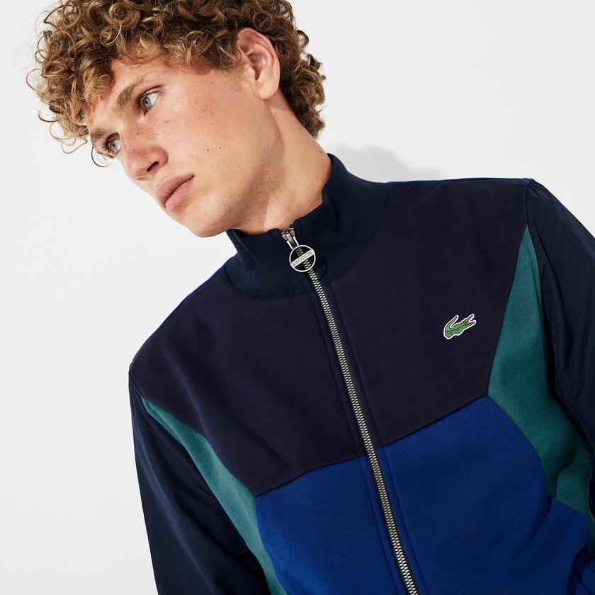 Moletons Azul Marinho Azuis Verdes Masculino Lacoste SPORT Color-Blocked Zip Up Tennis RM2-97209C1