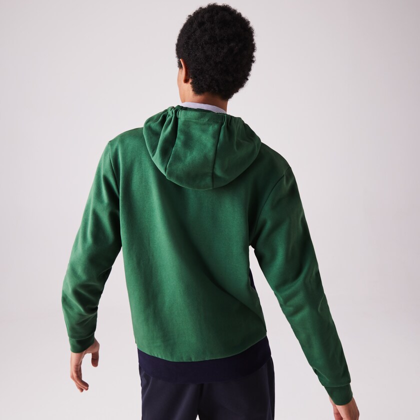 Moletons Verdes Azul Marinho Azuis Cinzentas Branco Masculino Lacoste SPORT Colourblock Fleece Zip AB2-69386J7
