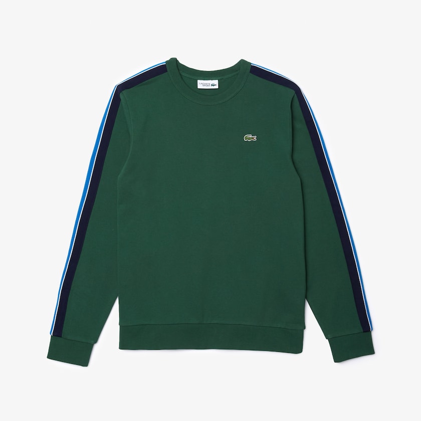 Moletons Verdes Cinzentas Azuis Azul Marinho Azuis Branco Masculino Lacoste SPORT Contrast Bands Fleece LZ6-26742L3