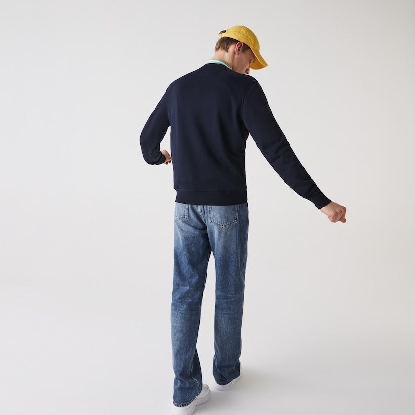Moletons Azul Marinho Azuis Masculino Lacoste SPORT Cotton Blend Fleece UE1-45704Q2