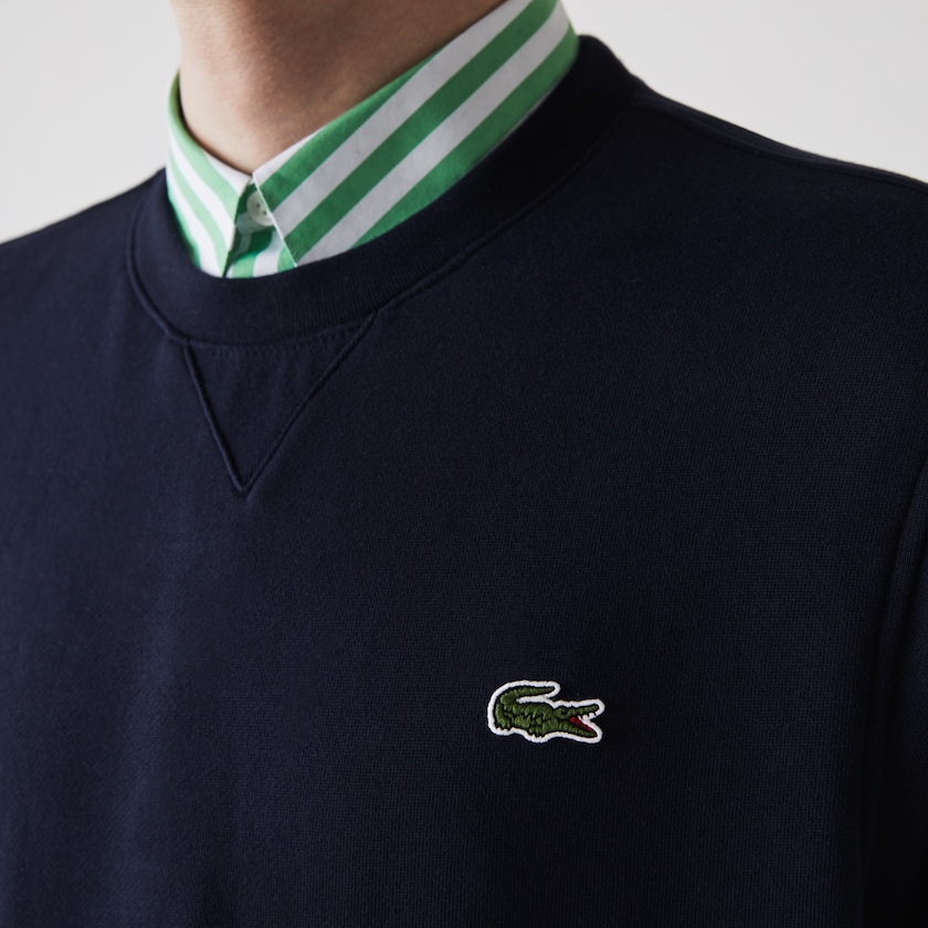Moletons Azul Marinho Azuis Masculino Lacoste SPORT Cotton Blend Fleece UE1-45704Q2