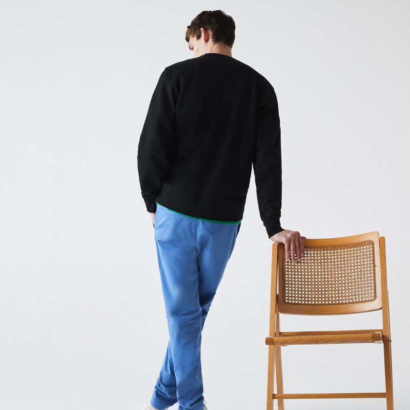 Moletons Pretas Masculino Lacoste SPORT Cotton Blend Fleece WL5-72327V1