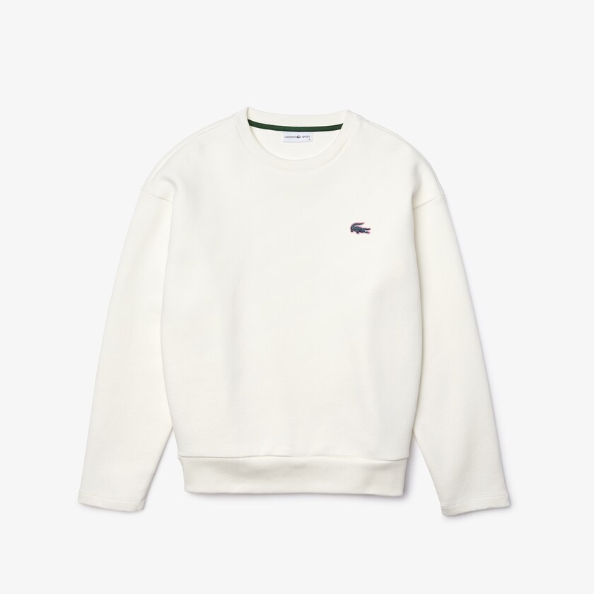 Moletons Branco Feminino Lacoste SPORT Crew Neck Cotton IQ8-79997A0
