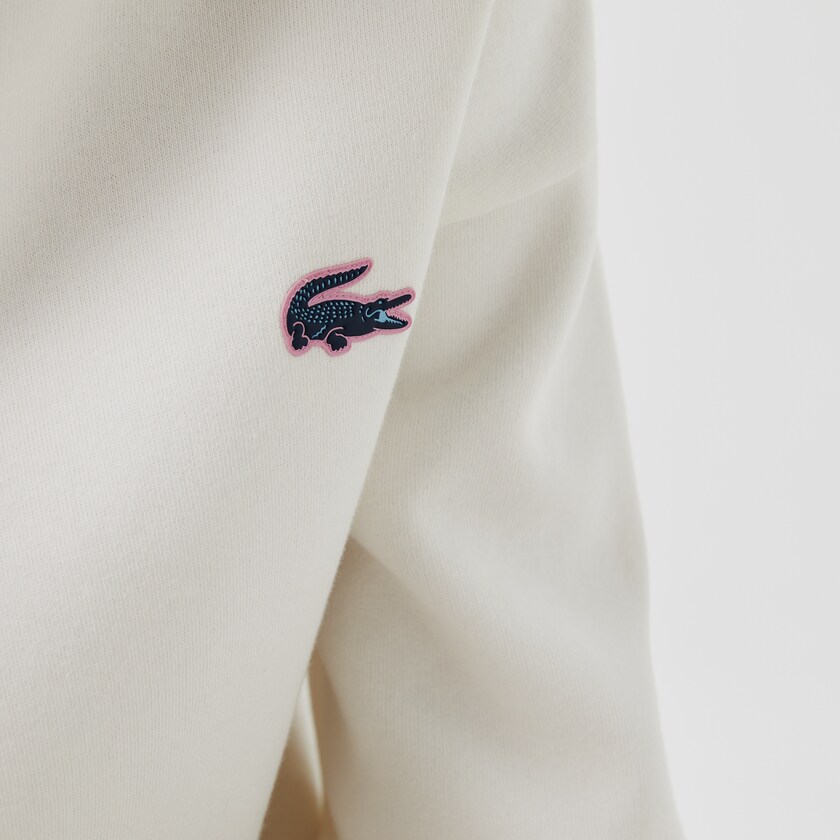 Moletons Branco Feminino Lacoste SPORT Crew Neck Cotton IQ8-79997A0