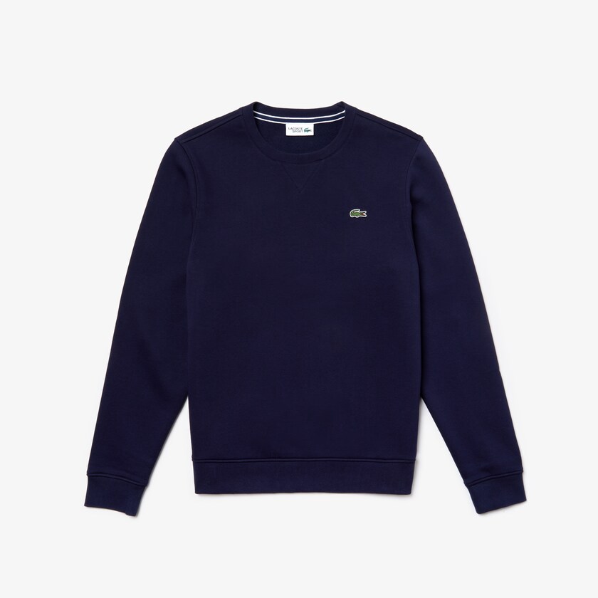 Moletons Azul Marinho Azuis Masculino Lacoste SPORT Crew Neck Fleece MM6-17911F5