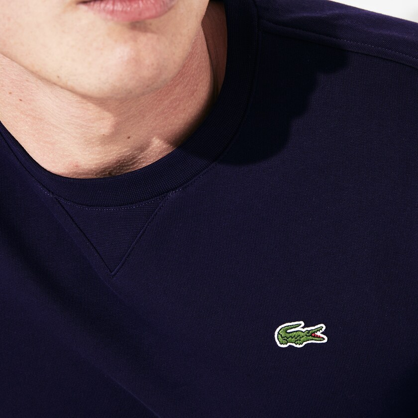 Moletons Azul Marinho Azuis Masculino Lacoste SPORT Crew Neck Fleece MM6-17911F5