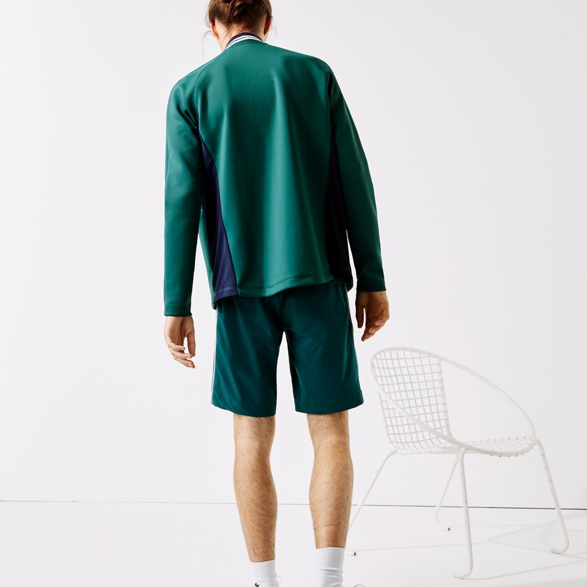 Moletons Verdes Azul Marinho Azuis Branco Masculino Lacoste SPORT Ergonomic Stretch Zip Golf CJ3-01020E5